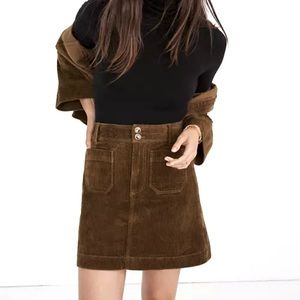 Madewell Corduroy A-line mini Skirt